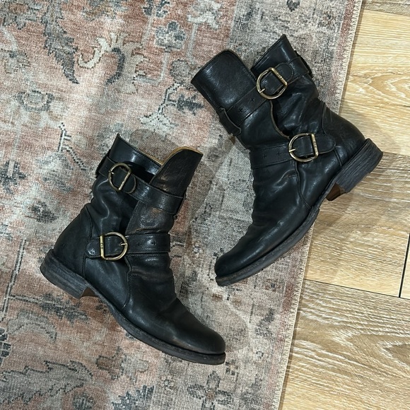 Fiorentini + Baker Eternity 713 Black Leather Biker Moto Boots - Picture 5 of 16